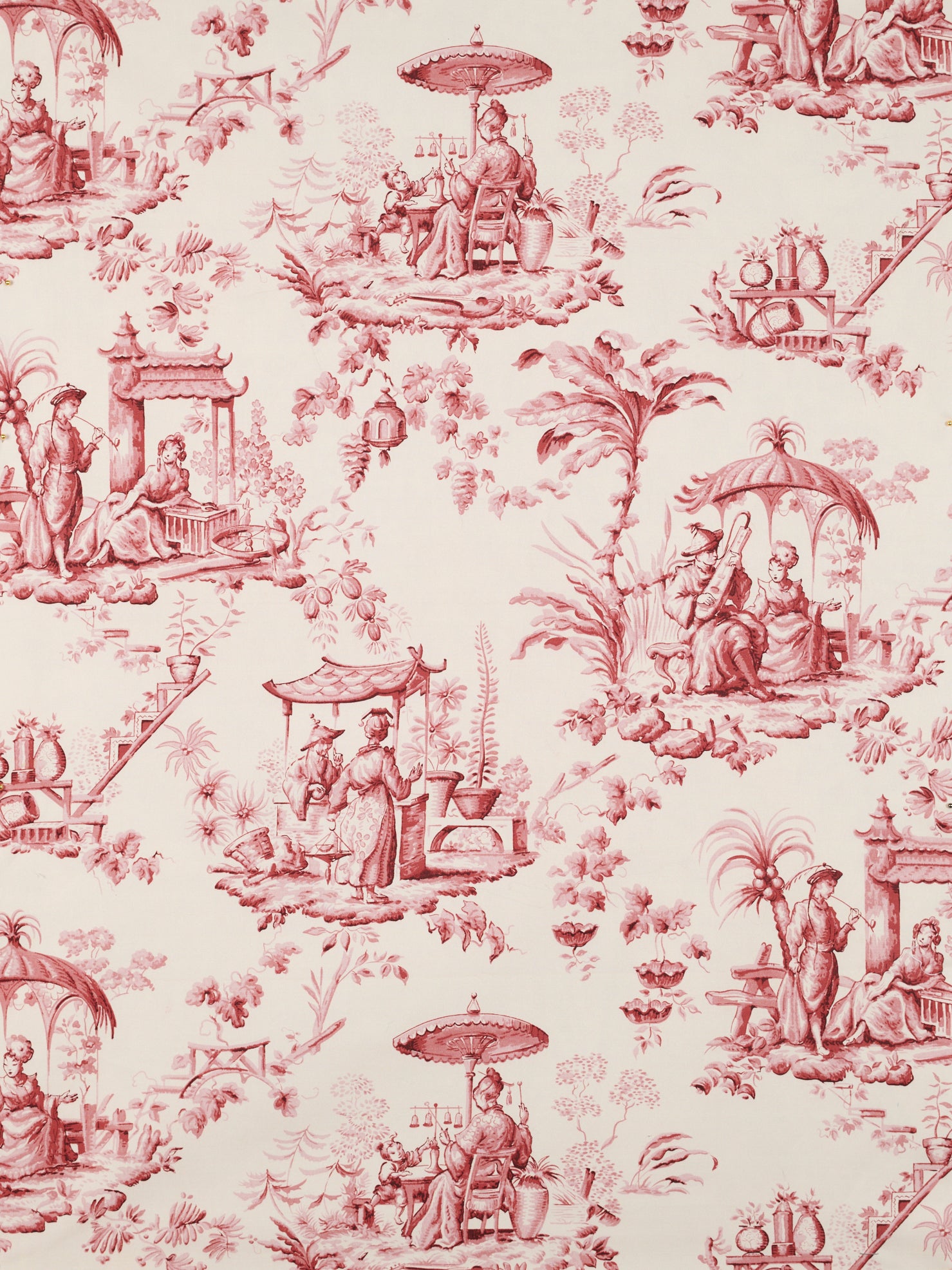 Temple Toile Fabric - Watts 1874's Chinoiserie Elegance