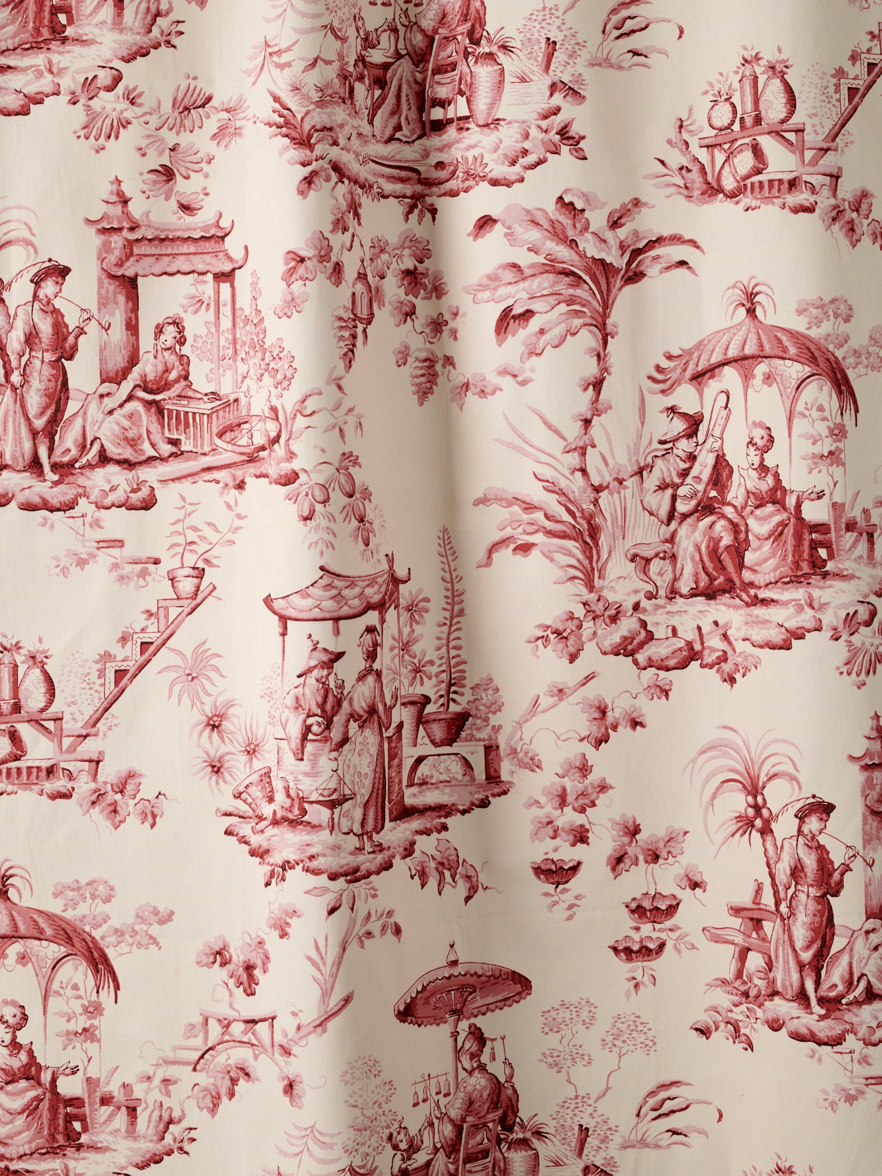 Temple Toile Fabric - Watts 1874's Chinoiserie Elegance