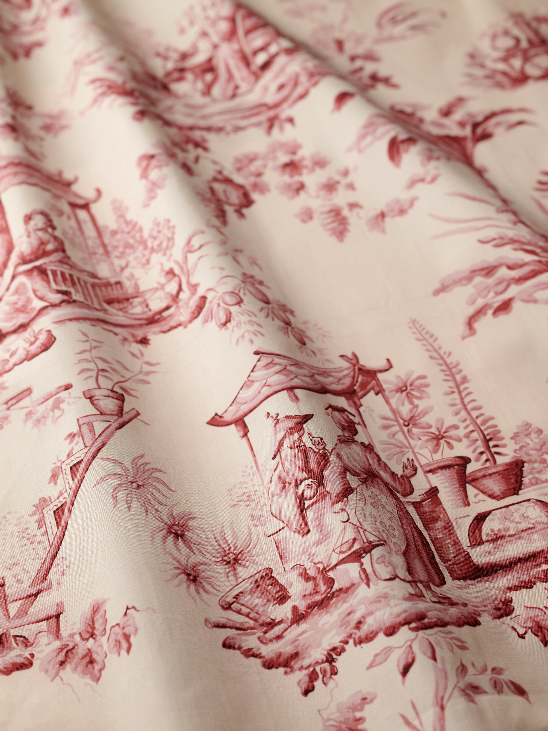 Temple Toile Fabric - Watts 1874's Chinoiserie Elegance